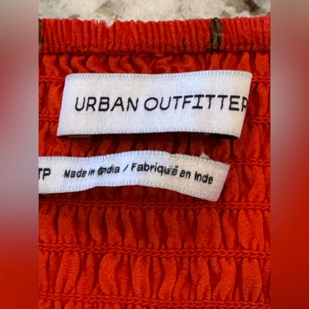 Urban Outfitters‎ Orange Red Floral Romper